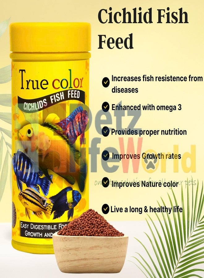 فاييناتو، طعام أسماك سيكلد بألوان طبيعية لجميع مراحل الحياة، حبيبات سهلة الهضم، 100 غرام لنمو سريع ولون طبيعي - Image 2